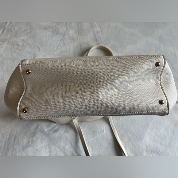 Ulta Beauty Classic Cream White Tote Bag with Shoulder Strap Faux Leather - Picture 7 of 13